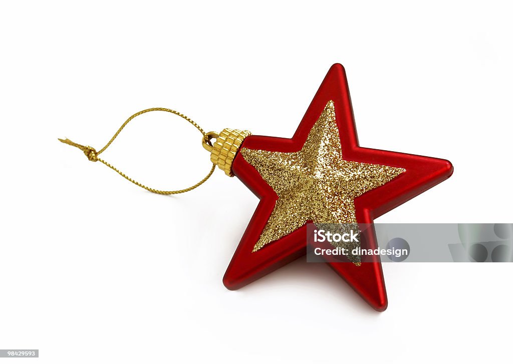 Красный и золотой звездой игрушка - Стоковые фото Без людей роялти-фри