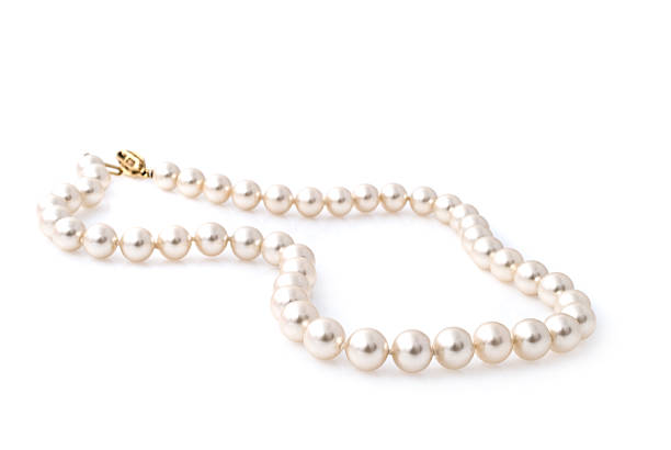 istock Pearl necklace isolated on white background 98430880