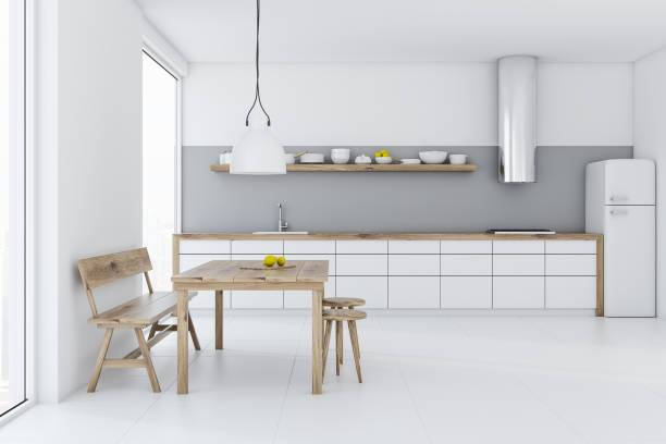 istock Scandinavian style kitchen and dining room 984312616