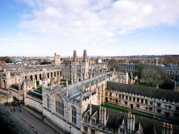 Oxford city from the top view Oxford city from the top view radcliffe camera stock pictures, royalty-free photos & images