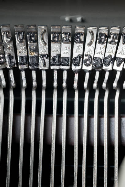 istock Close up of retro style typewriter in studio 984313794
