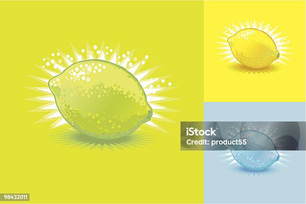 Limonki Cytryny I Niebieski Hybrid - Stockowe grafiki wektorowe i więcej obrazów Bańka - Bańka, Bez ludzi, Cytryna