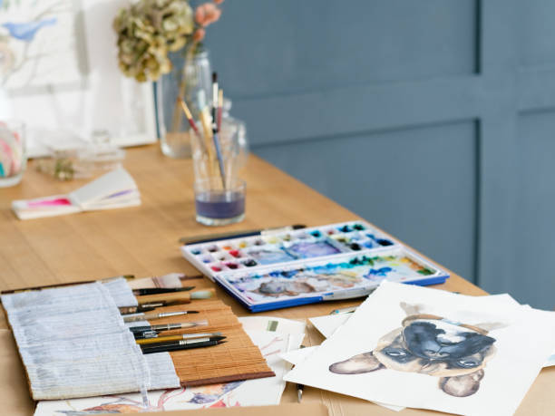 istock art paint watercolor swatch dye ink mix creative 984335616