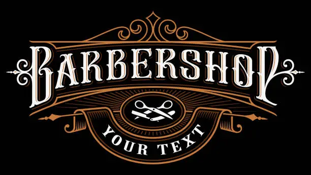 Vector illustration of Barbershop symbol design