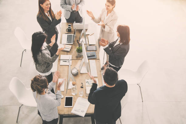 istock Business people celebrating success 984338112