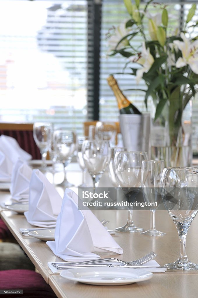 Table for celebration  Anniversary Stock Photo