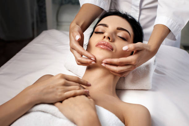 istock anti-aging facial massage. 984343016