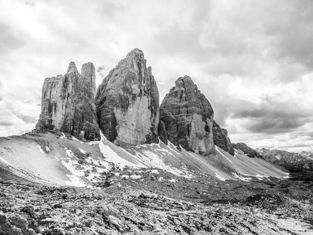 istock Tre Cime di Lavaredo, aka Three Peaks, rock formation in Dolomites, Italy 984351386