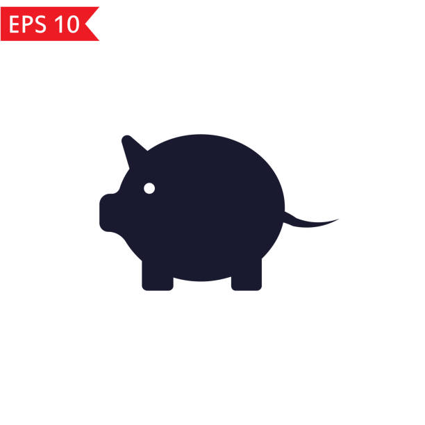 ilustrações de stock, clip art, desenhos animados e ícones de pig icon. - piggy bank savings coin bank investment