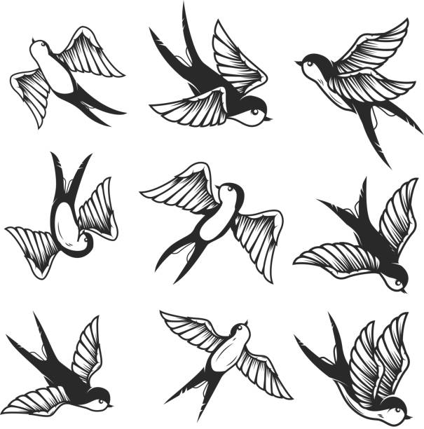 Simple Swallow Tattoo