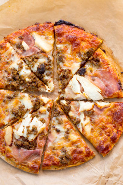 istock Protein meaty stonebaked pizza 984403942