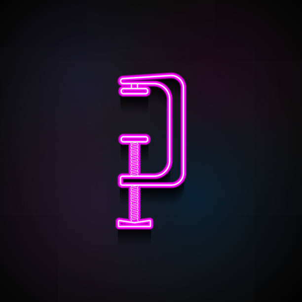 istock building press icon. Element of Home repair tool icons for mobile concept and web apps. Neon building press icon can be used for web and mobile apps 984413632