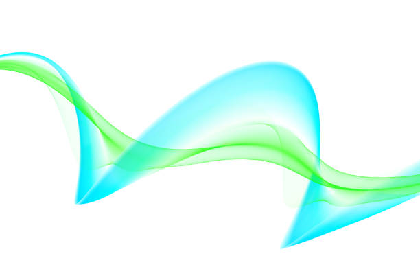 istock Abstract aqua blue green wave on white background Raster mint swirl illustration 984413800