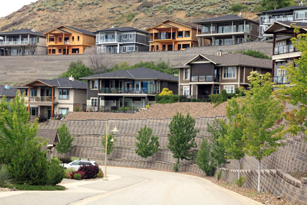 istock Beautiful Modern New Homes And Landscaping 984435028