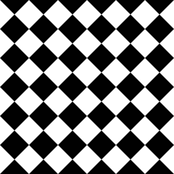 ilustrações de stock, clip art, desenhos animados e ícones de checkered seamless background pattern of squares in diagonal arrangement - pattern plaid checked seamless