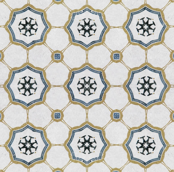 istock Old ceramic tiles patterns in the park public. 984452750
