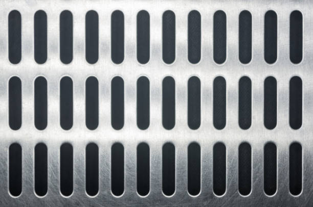 istock stainless steel grating with oblong holes 984475618