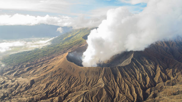 istock Aerial shot of Mount Bromo Volcano during sunrise, in East Java, Indonesia 984476612