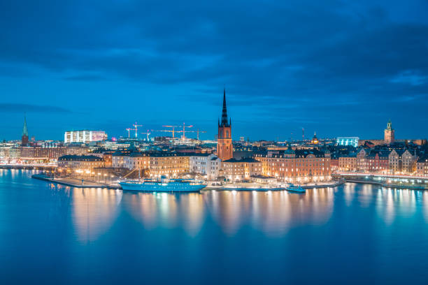 istock Stockholm skyline panorama in twilight, Sweden 984492868