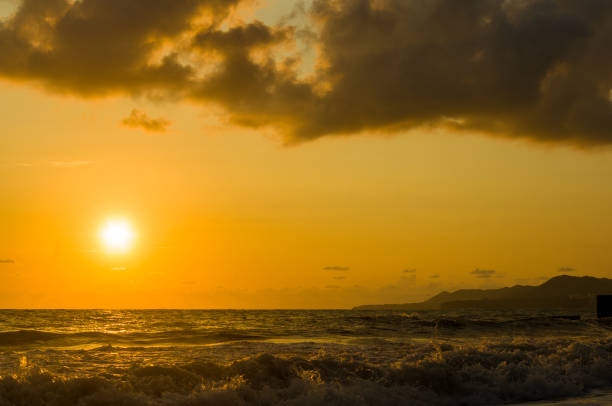 istock Amazing sea sunset, the sun, waves, clouds 984493072