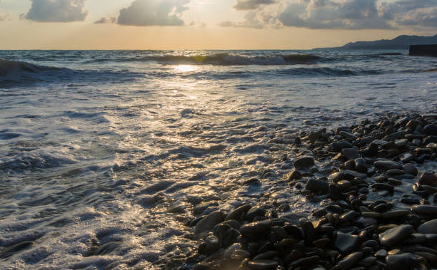 istock Amazing sea sunset, the sun, waves, clouds 984498202