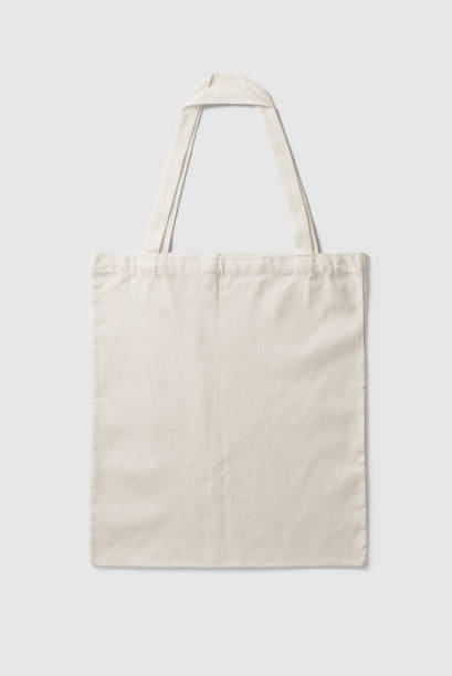 istock Blank Tote Canvas Bag Mockup on light grey background. 984502140