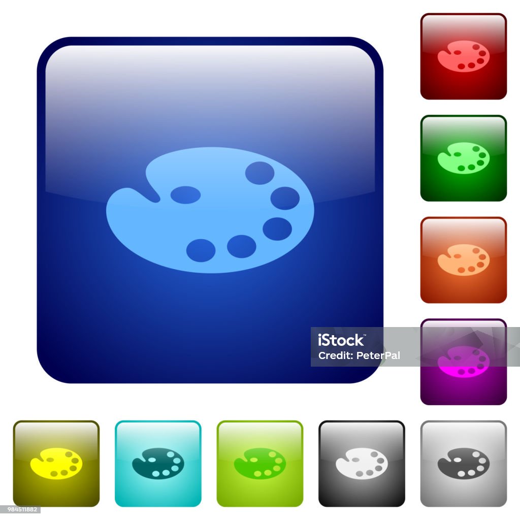 Button Color Square Color Palette Color Square Buttons Stock Illustration - Download Image ...