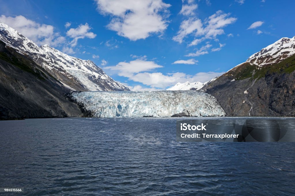 Barry Glacier, Barry Arm, Alaska Tidewater glacier. Glacier Stock Photo