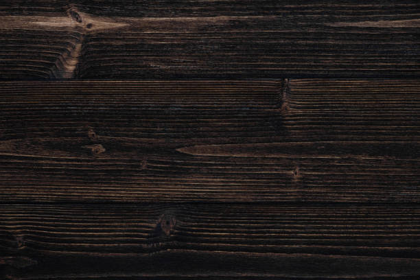 istock Dark brown wood texture with natural striped pattern background 984519036