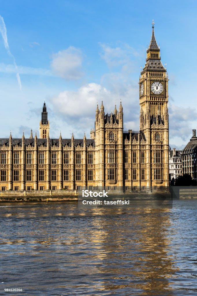 Big Ben - Houses of Parliament Westminster Palace in London Big Ben Stock Photo