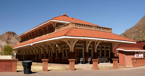 Clifton, Arizona Former Arizona and New Mexico Railway Passenger Station clifton stock pictures, royalty-free photos & images