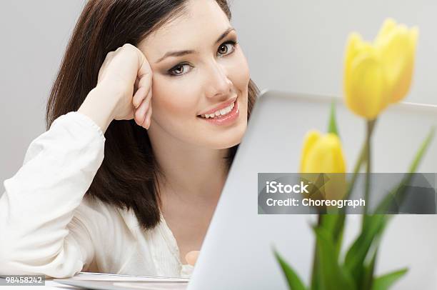 Working In A Laptop Stock Photo - Download Image Now - Adult, Adults Only, Beautiful People