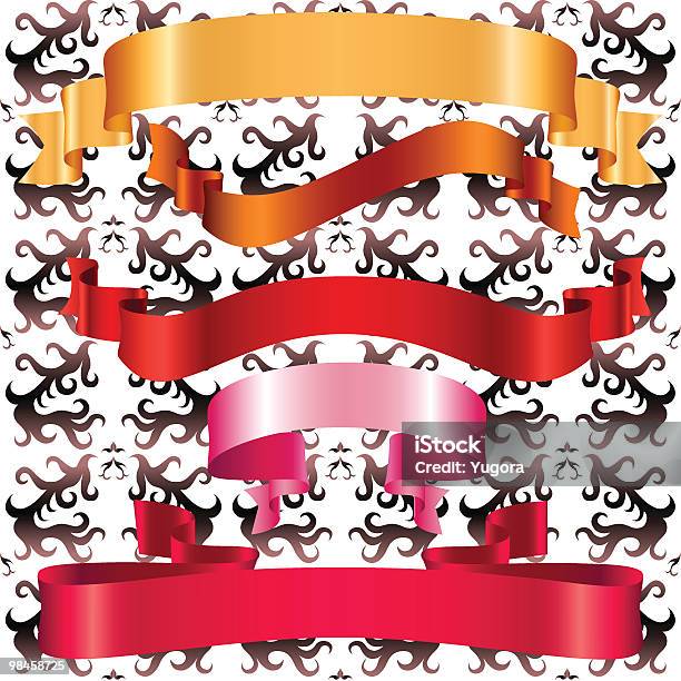 Banner In Verschiedenen Farben Auf Eine Nahtlose Muster Hintergrund Stock Vektor Art und mehr Bilder von Altertümlich