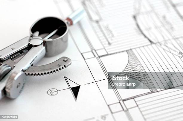 Plan Arquitectónico Foto de stock y más banco de imágenes de Construir - Construir, Interiores modelos, Sector de la construcción