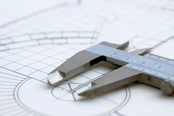 dibujo arquitectónico & calibre - caliper fotografías e imágenes de stock