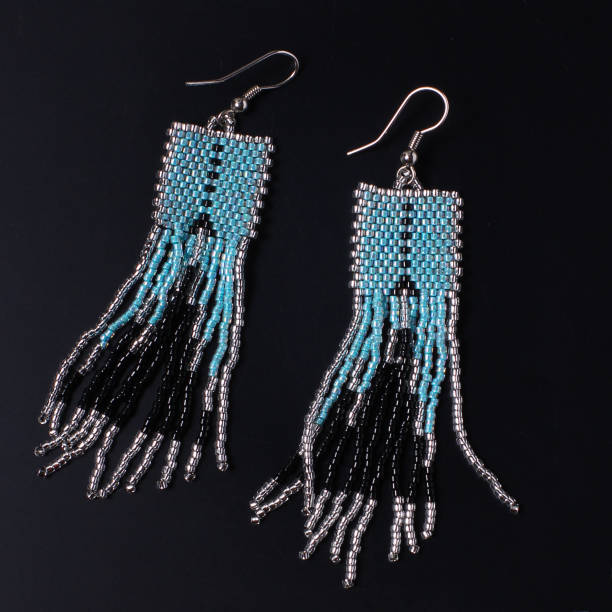 Handmade jewelry. Earrings from beads.
