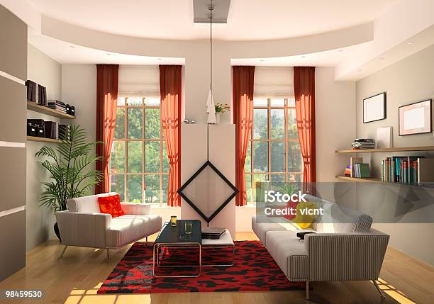 Foto de Interior Moderno e mais fotos de stock de Aconchegante - Aconchegante, Apartamento, Apartamento Tipo Loft