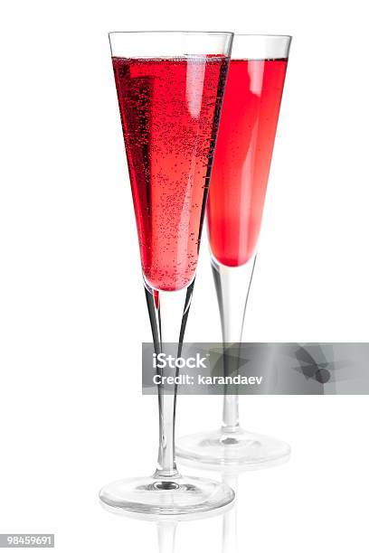 Kir Royal Alcohol Cocktail Stock Photo - Download Image Now - Alcohol - Drink, Champagne, Close-up