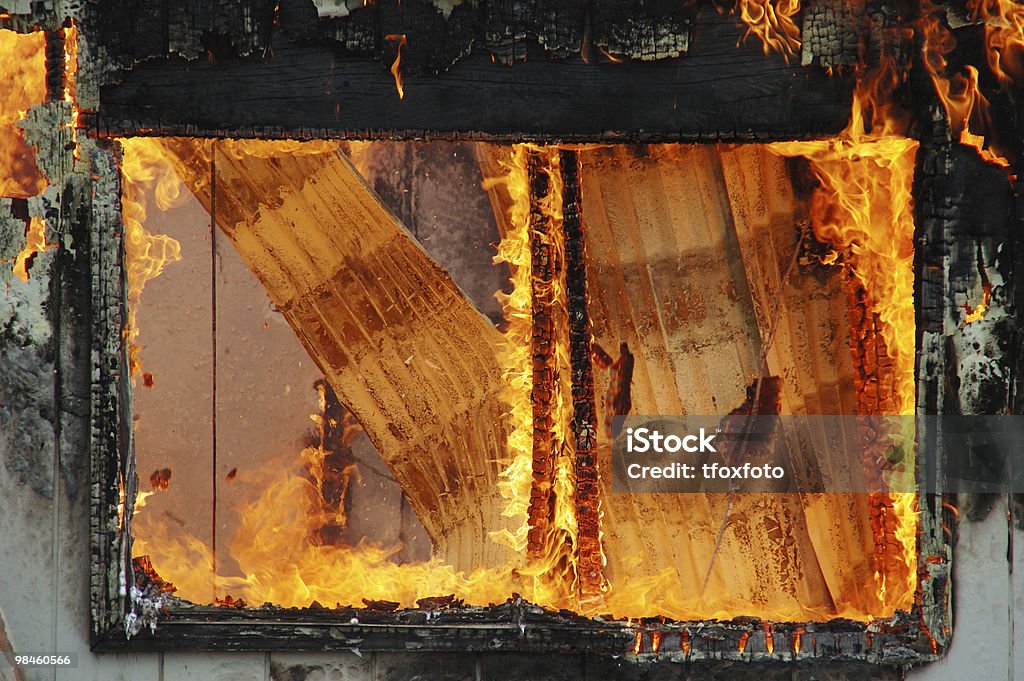 Structure Fire Flames Structure Fire Stock Photo - Download Image Now - Built Structure ...