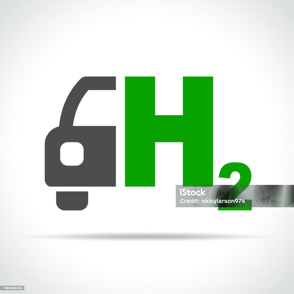 Wasserstoff-Auto-Symbol - Lizenzfrei Wasserstoff Vektorgrafik
