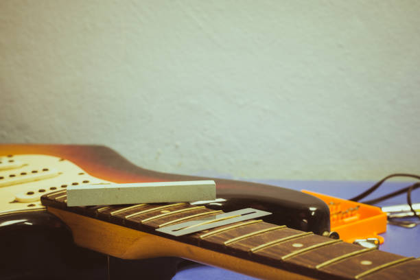 istock electric guitar on guitar repair desk 984609796