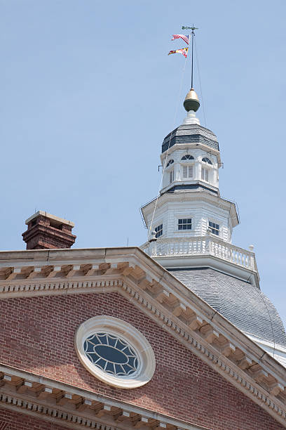 Gilman Hall on the Johns Hopkins University campus in Baltimore, Maryland, USA on a sunny day.