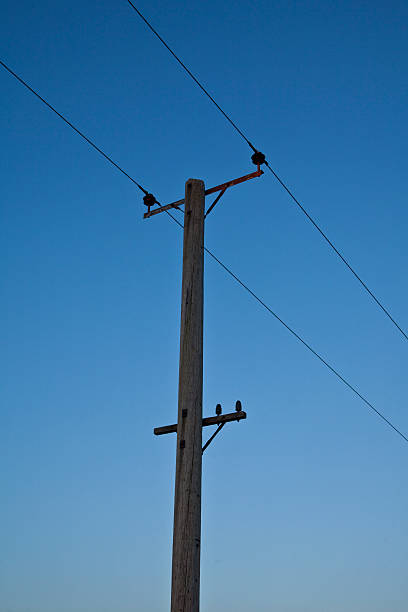 istock Electricity pole and wire, Hampshire, England, 98462785