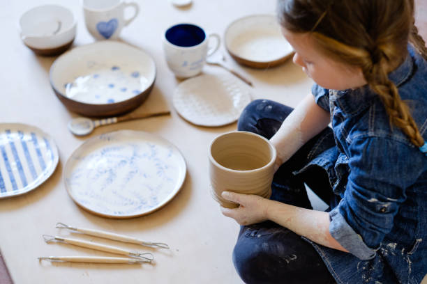 istock child hobby pottery assortment handmade crockery 984629016