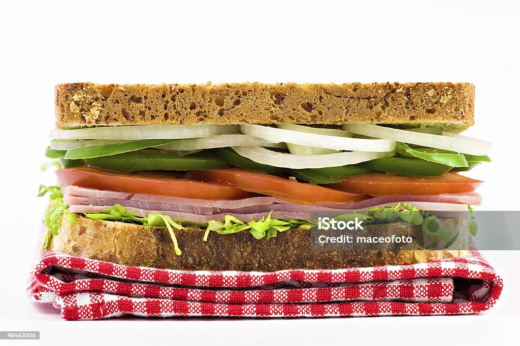Organic Club Sandwich  Bell Pepper Stock Photo