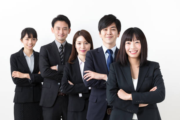 istock portrait of asian business group on white background 984632810