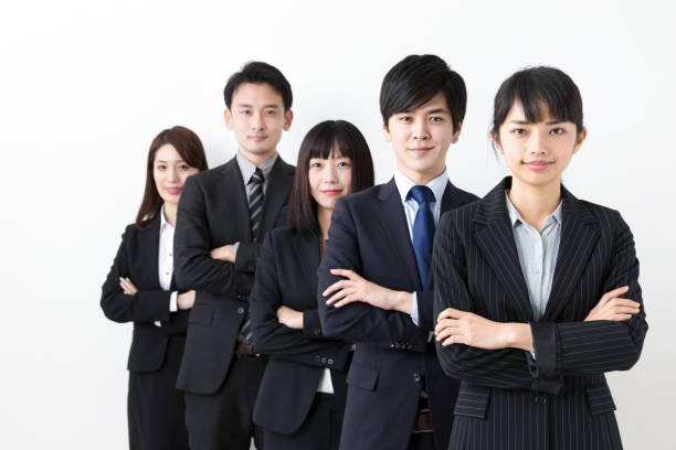 istock portrait of asian business group on white background 984632848