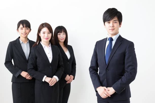 istock portrait of asian business group on white background 984632976