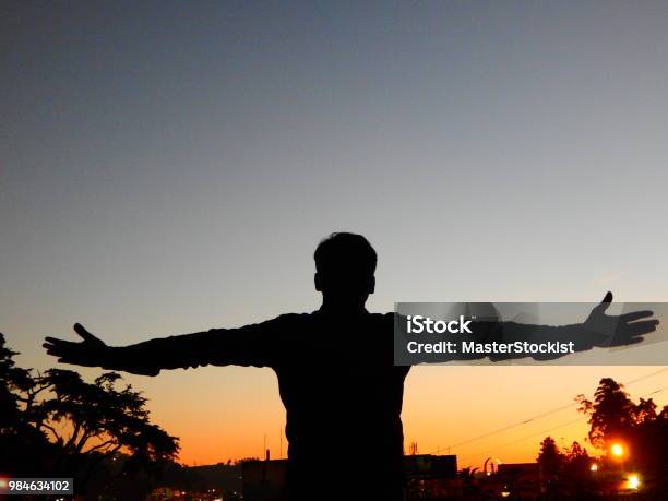 Living The Dream Stock Photo - Download Image Now - Adult, Black Color, Dusk