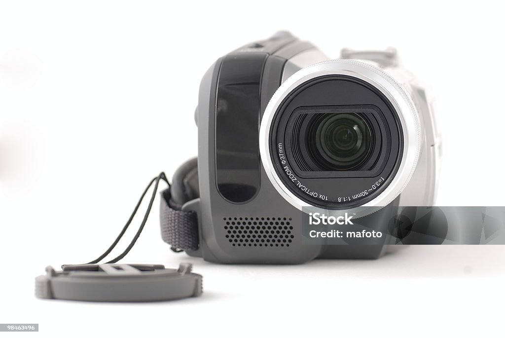 Camera with lens cap  Aiming Stock Photo